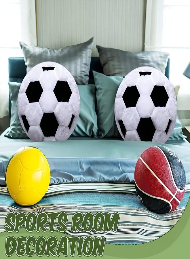 تيكلز وسادة محشوة ناعمة على شكل كرة قدم للأطفال من الأولاد والبنات، ديكور منزلي (اللون: أبيض وأسود؛ الحجم: 30 سم) - Image 5